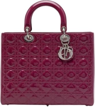 Dior Pre-owned Lady Dior - Dames - Vintage Handtas - Paars - ONE Size - Leer - Vintage