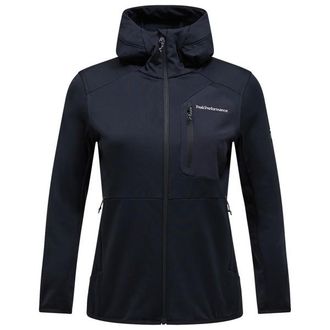 Peak Performance Utility Light Zip Hood Fleecejacke f&uuml;r Damen | schwarz
