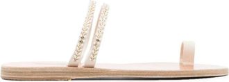 Ancient Greek Sandals Witte koeienleer casual sandalen - Dames - Sandalen - Wit - 40 EU - Leer - Schoenen