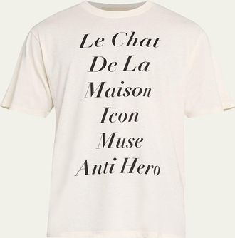 Valentino Garavani Mens Printed Cotton Jersey T-Shirt