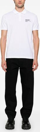 Dsquared2 Mens Logo Cotton Polo Shirt - White - Size Small