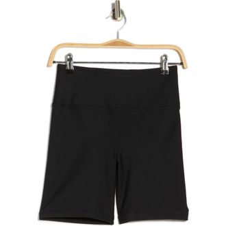 Yogalicious WonderLink Nola Rib Bike Shorts in Black at Nordstrom Rack, Size X-Large