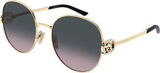 Gucci GG2047S 002 Womens Sunglasses Gold Size 58