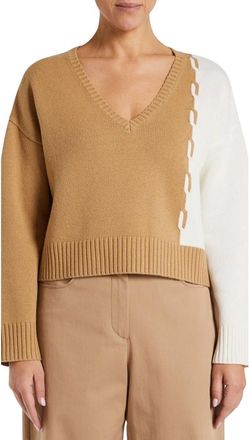 Pennyblack Maglia - Dames - V-hals truien - Veelkleurig - L - Wol - Truien & Vesten