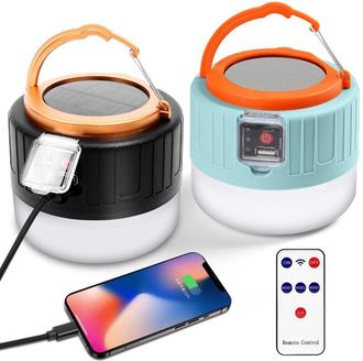 OEM L&aacute;mpara De Camping, Linterna Led Solar/usb Recargable Para Camping Con Control Remoto, 5 Modos, Luz Impermeable Para Tienda De Campa&ntilde;a, L&aacute;mparas De Ca