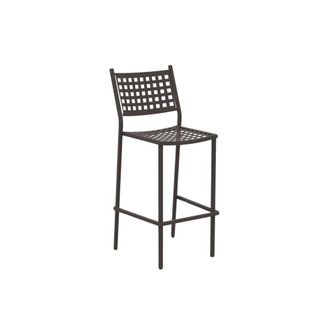 MondoViro Taburete alto de jard&iacute;n de metal marr&ograve;n 44x51 cm 107h