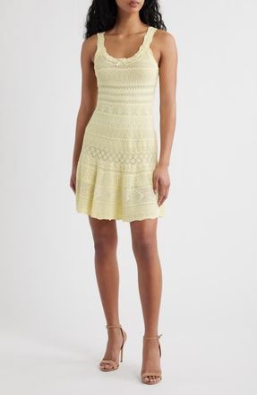 LoveShackFancy Darlena Pointelle Sundress in Sugar Daisy at Nordstrom, Size Xx-Small