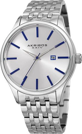 Akribos XXIV Mens Dress Quartz Silver Dial Mens Watch P50164