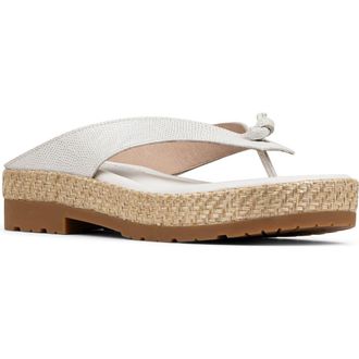 Donald J Pliner Seena Platform Wedge Flip Flop in Porcelain at Nordstrom Rack, Size 9.5