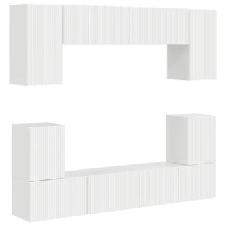 vidaXL Conjunto De Mueble De Tv 5 Pcs Brillante Madera De Ingenier&iacute;a Vidaxl