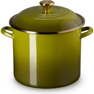 LE CREUSET Enameled Stainless Steel Stockpot in Olive at Nordstrom