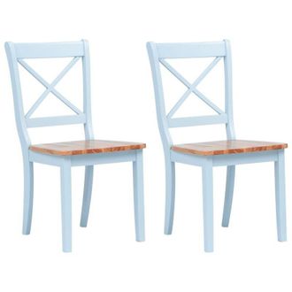 vidaXL Sillas De Comedor 2 Pcs Knockout Gris/madera Clara