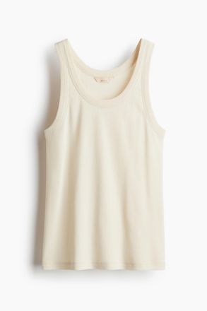 H&M Tanktop aus Pima-Baumwolle - Hellbeige