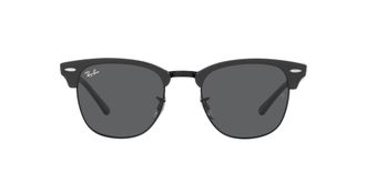 Ray-Ban Unisexs Rb3016 Clubmaster Sunglasses, Green on Black/Dark Grey, 49 mm