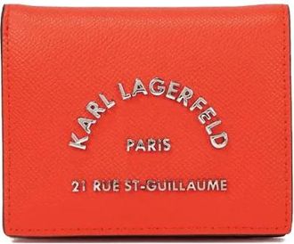 Karl Lagerfeld Accessoires, Dames, Rood, ONE Size, RSG Metal Small Bifold Portemonnee