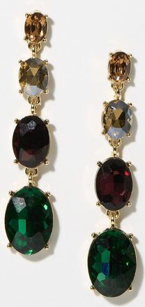 Simons Womens Four-stone long earrings