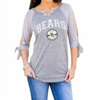 Gameday Couture Baylor University Playing For Keeps Top In Grey