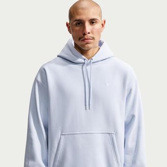 Nike Mens Solo Swoosh Pullover Hoodie in Grey | HV1082-085