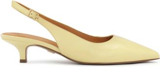Kazar Heldergele lage hakken pumps - Dames - Pumps - Geel - 38 EU - Leer - Schoenen
