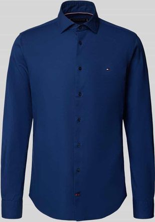 Tommy Hilfiger Tailored Slim Fit Businesshemd mit Kentkragen in Marine, Größe 39