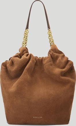 DeMellier The Miami in Deep Tan Suede & Deep Tan Smooth Leather Shoulder bag