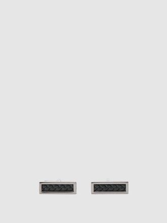 Reiss Gunmetal & black Bar Cufflinks
