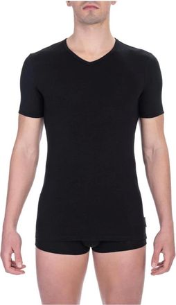 Dirk Bikkembergs Underwear, male, Black, Size: XL Classic V-Neck Cotton T-Shirt