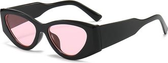 Generic Small Frame Men Sunglasses Women Outdoor Sports Sun Glasses(Pink)