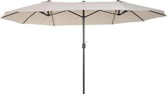 OUTSUNNY Sombrilla Parasol Para Jard&iacute;n Carpas Toldos De Terraza 4,55x2,65x2,38 M Beige