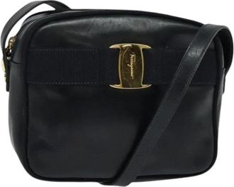 Ferragamo Pre-owned Leren Schoudertas - Dames - Vintage Schoudertas - Zwart - ONE Size - Leer - Vintage
