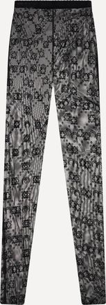 Marine Serre Recycled Mesh Flocked Tights Female S