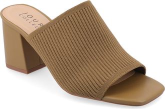 Journee Collection Lorenna Block Heel Mule - Wide Width in Olive at Nordstrom Rack, Size 6.5