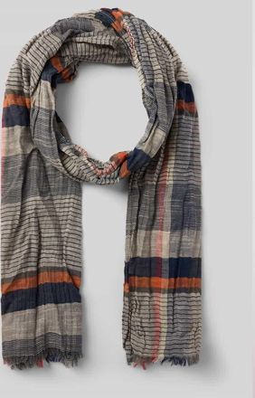 Camel Active Schal aus reiner Baumwolle in Hellgrau Melange, Gr&ouml;&szlig;e 1