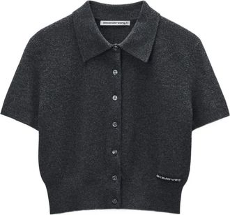 Alexander Wang Cardigan con applicazione - Nero