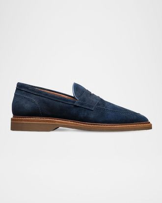 Allen Edmonds Men & apos;s Randolph Verse Suede Penny Loafers