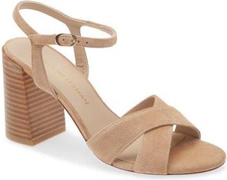 Stuart Weitzman Alyssa Ankle Strap Sandal in New Camel at Nordstrom, Size 10.5