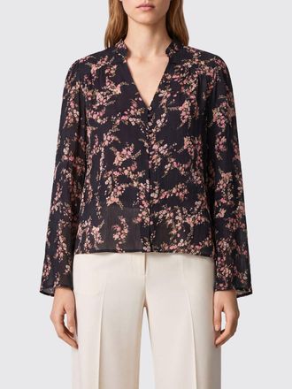 Twinset Floral Print Viscose Shirt with V-Neck