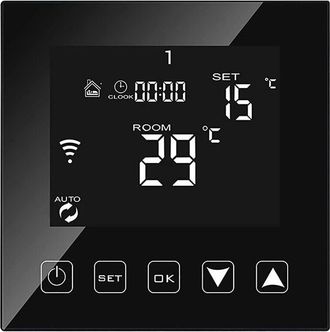 Gabrielle Termostato Inteligente Gabrielle Wifi Para Caldera De Gas/agua, 3 A, Con Cable, Compatible Con Alexa, Google Home Y Tuya Smart Life, Termostatos Progr