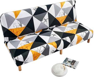 OEM Funda Para Sof&aacute; - El&aacute;stica - Estampado Geom&eacute;trico - Amarilla - Para Sof&aacute; Recto De 160 A 190 Cm - 1 Unidad