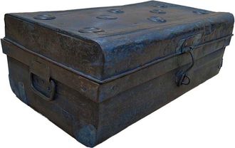 Wanderlust Deco Maleta De Metal Acabado Artesanal 67x37x25h Cm