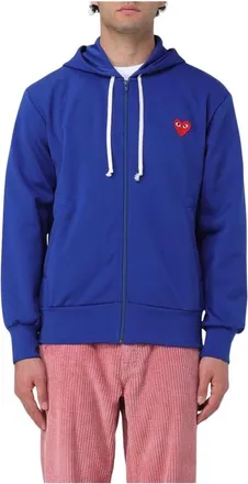 Comme Des Gar&ccedil;ons Heren, Sweatshirts & Hoodies, Blauw, Maat: XL Poliester