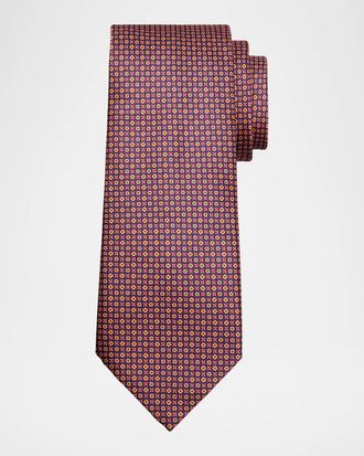 Stefano Ricci Men & apos;s Micro-Floral Silk Tie