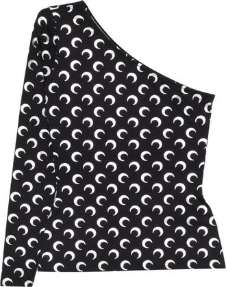 Marine Serre Top asimmetrico - Nero