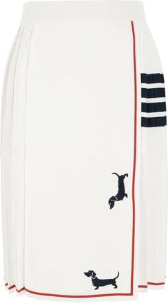 Thom Browne Stijlvolle Gonne voor een trendy look - Dames - Midirokken - Wit - XS - Polyester - Rokken