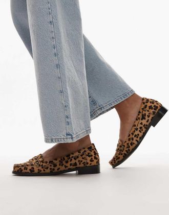 Bronx New-Rana - Mocassini in pelle leopardati-Multicolore