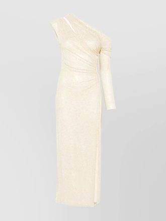 Self Portrait crystal embellished one shoulder midi dress