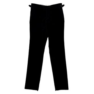 Burberry Mens Black Cotton Velvet Tuxedo Trousers, Brand Size 58 (Waist Size 40.5)
