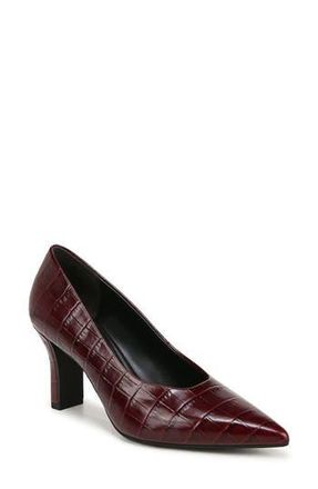 Vince Dianen Croc Embossed Pointed Toe Pump in Deep Cherry at Nordstrom Rack, Size 7