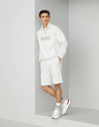 Brunello Cucinelli Silver Cotton Mens Sweatshirt