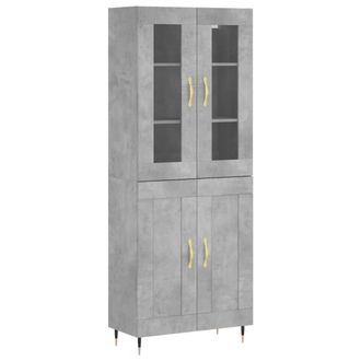 Berkfield Home Highboard Concrete Grey 69.5x34x180 cm Engineered Wood